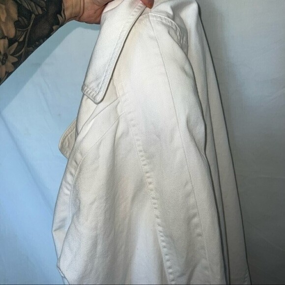 VINTAGE London fog white double breasted peacoat size 12 - Picture 10 of 13